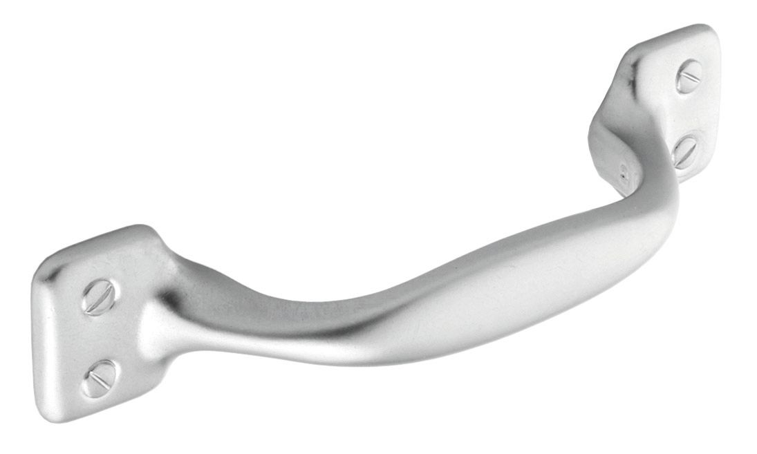 Belgrave Bow Handle, Satin Nickel (96mm hole centre)