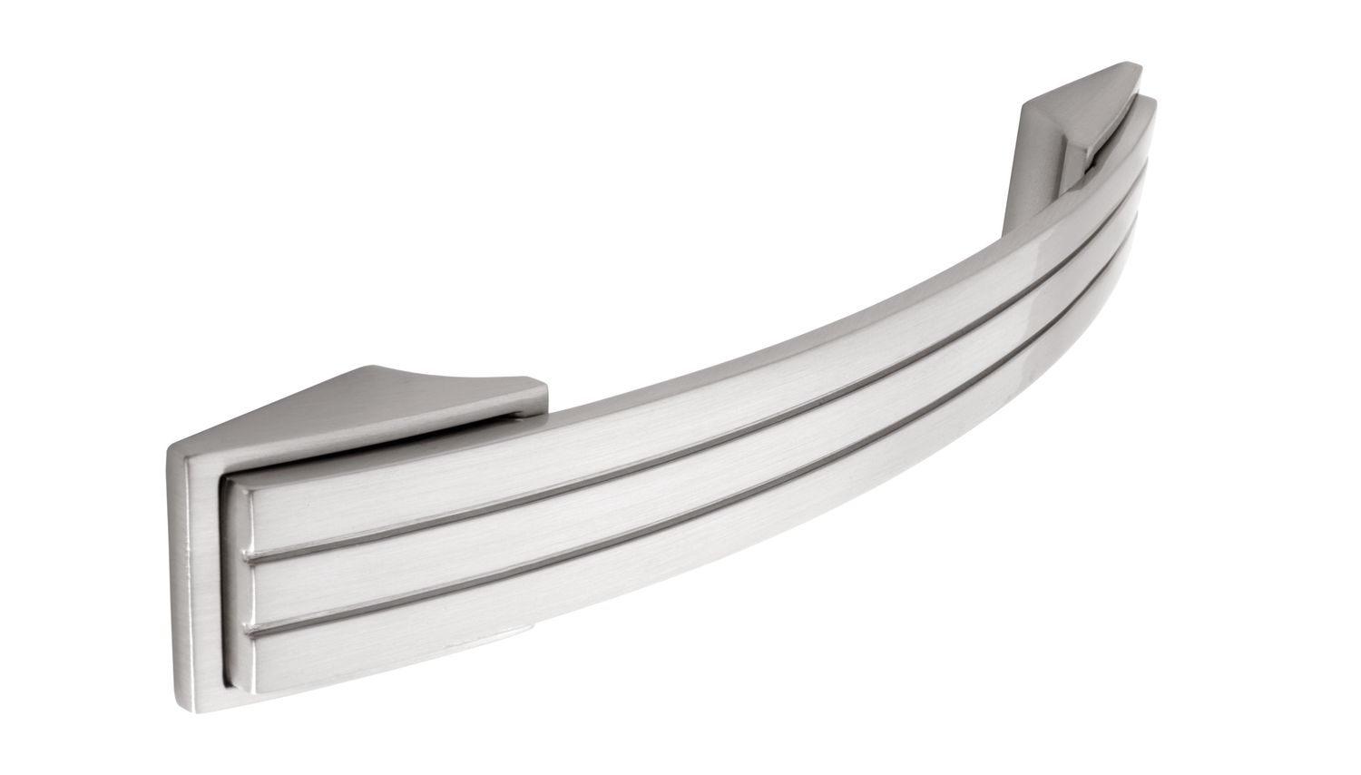 Bowes Line Bow Handle, Brushed Stainless Steel Effect (128mm hole centre)