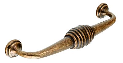 Canterbury D Handle, Aged Brass (128mm hole centre)