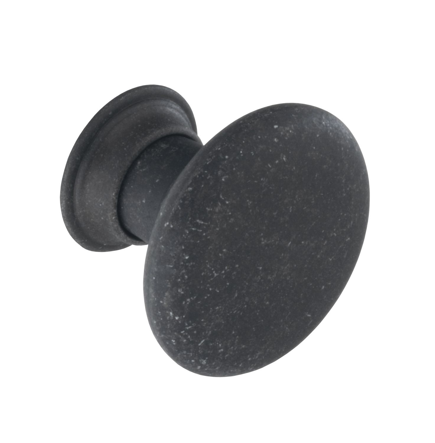 Claremont Knob Handle, Industrial Matt Black (Central hole centre)