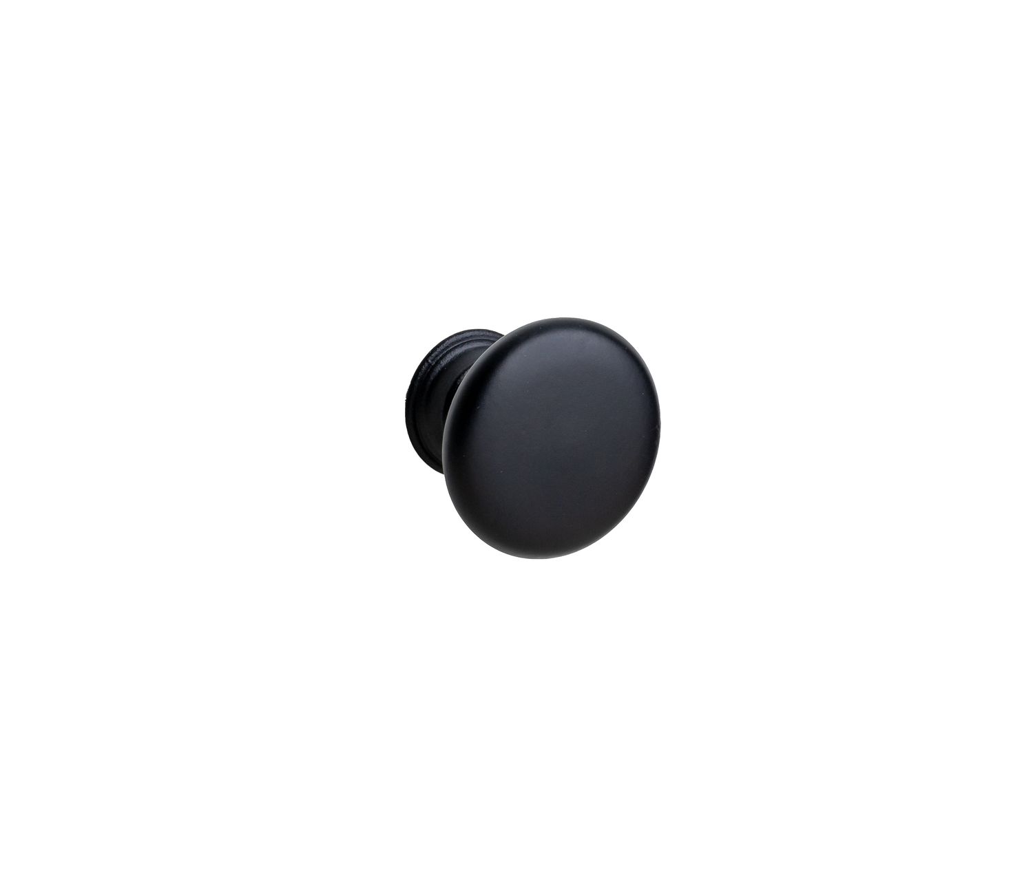 Claremont Knob Handle, Matt Black Smooth (Central hole centre)