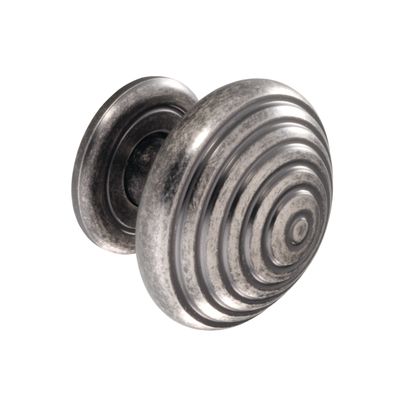 Finham Knob Handle, Raw Pewter (Central Hole Centre)