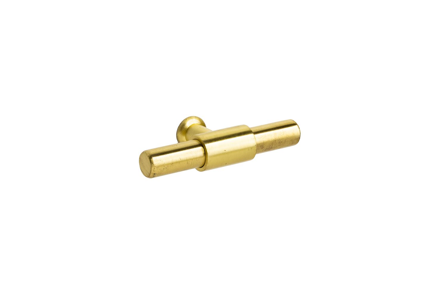 Gales T Handle, Satin Brass (Central hole centre)