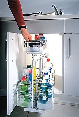 Kesseböhmer Dispensa Junior Chrome Classic Base Pull-out (cleaning utensils) for 300+mm cabs Kesseböhmer Dispensa Junior Chrome Classic Base Pull-out (cleaning utensils) for 300+mm cabs