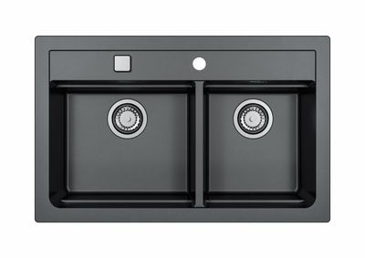 Alveus Atrox Sink for 800-900mm cabinet, Double bowl