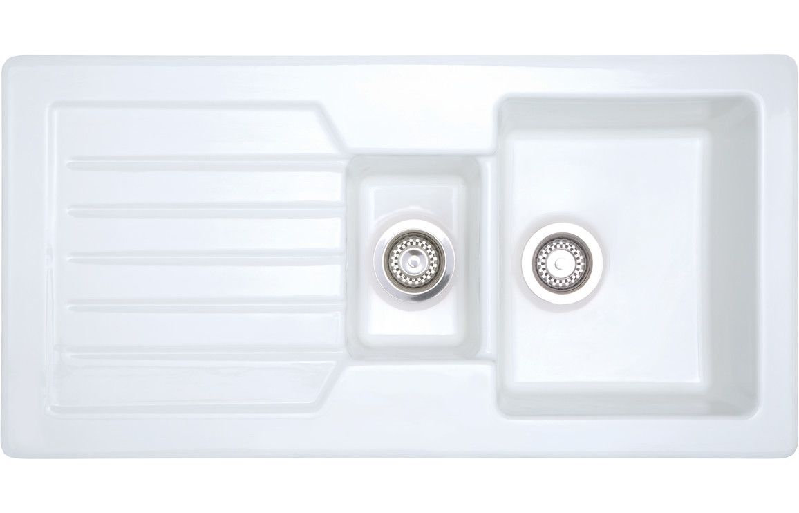 Mastercraft 1.5 Bowl Reversible Inset Ceramic Sink