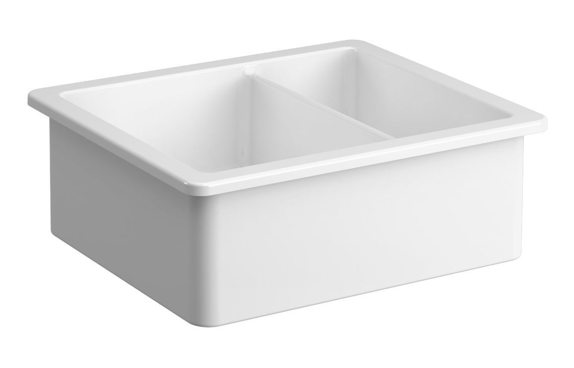 Mastercraft 1.5 Bowl Inset Ceramic Sink - White