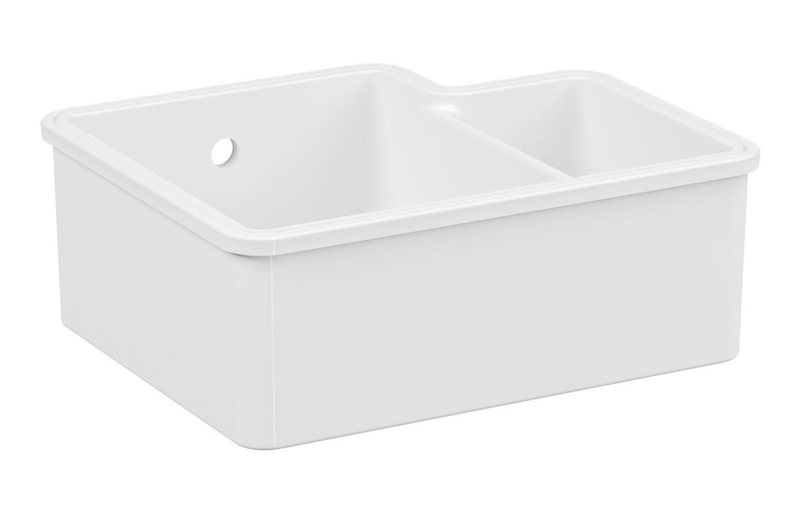 Mastercraft 1.5 Bowl Undermount Ceramic Sink - Left-hand Main Bowl