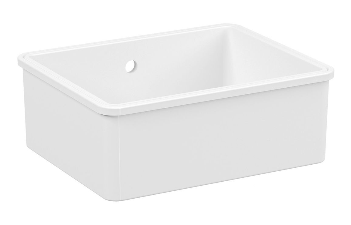Mastercraft Single Bowl Undermount Ceramic Sink - White