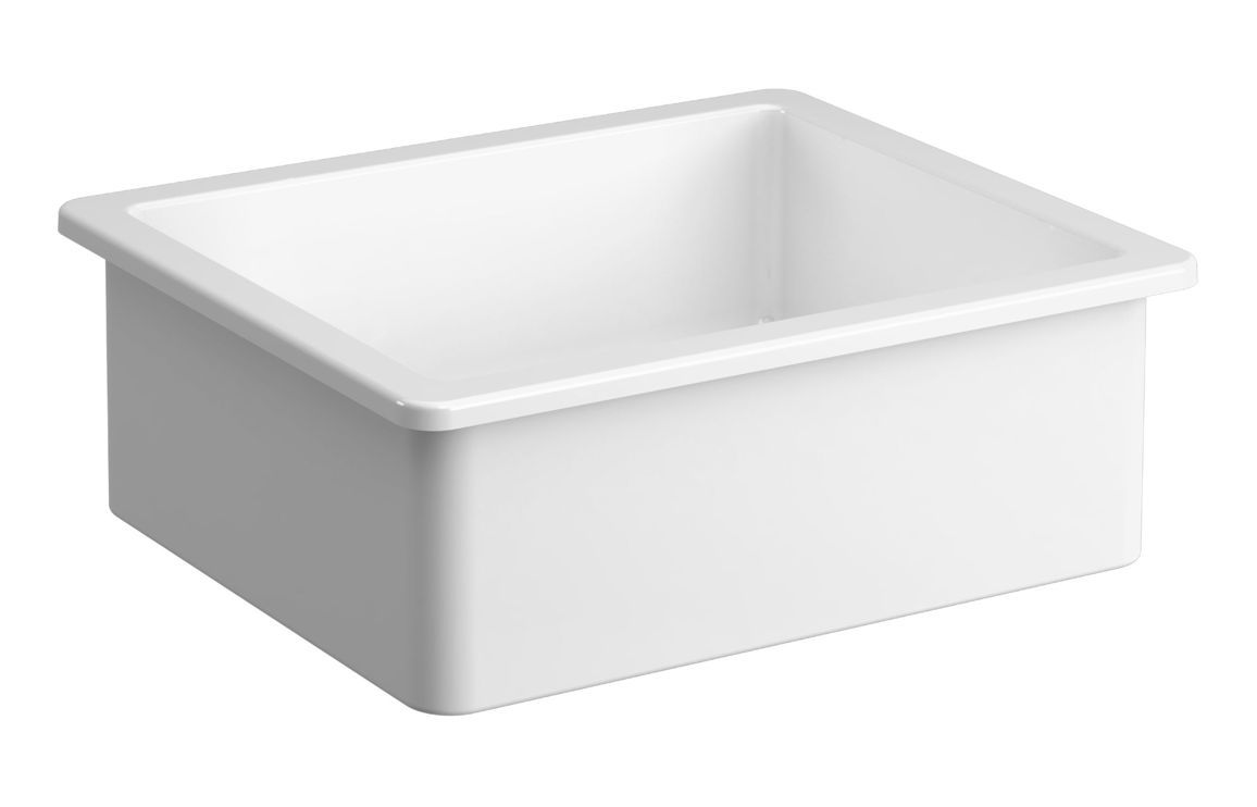 Mastercraft Single Bowl Inset Ceramic Sink - White