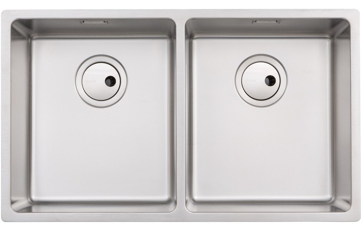 Abode Matrix R15 Double Bowl 700mm Undermount/Inset Sink - Stainless Steel