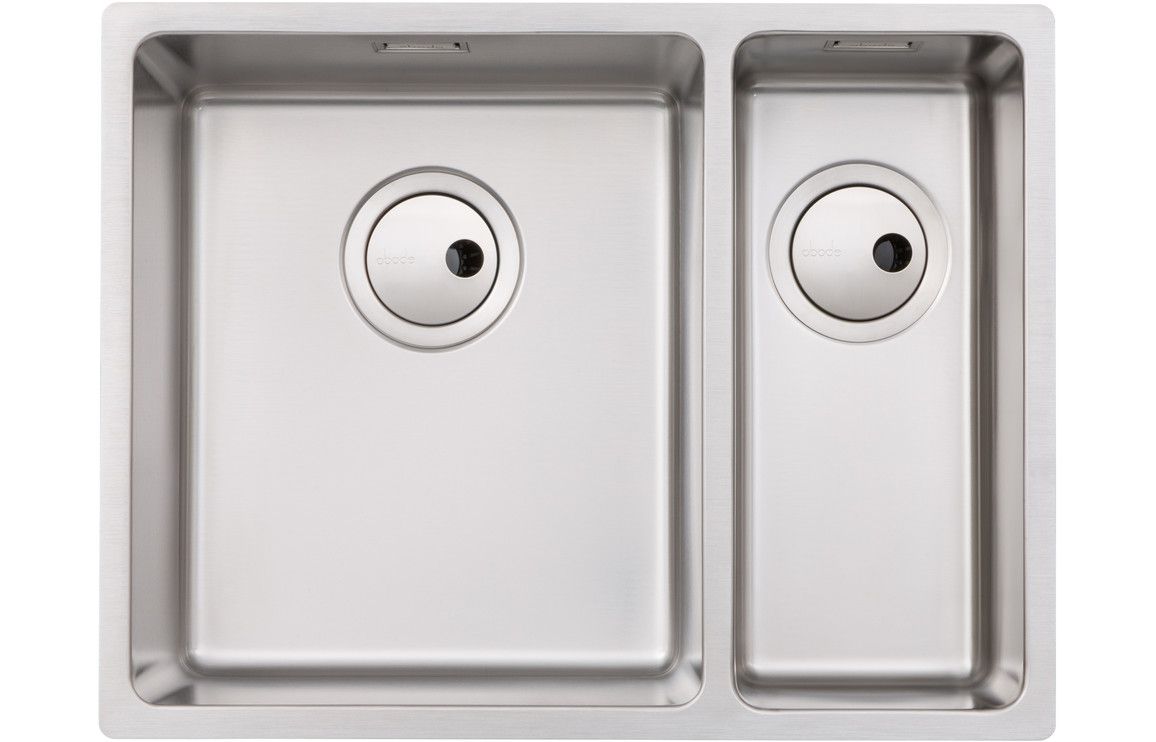 Abode Matrix R15 1.5 Bowl Undermount/Inset Sink (Left or Right-hand Main Bowl) - Stainless Steel