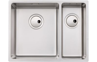 Abode Matrix R15 1.5 Bowl Undermount/Inset Sink (Left or Right-hand Main Bowl) - Stainless Steel Abode Matrix R15 1.5 Bowl Undermount/Inset Sink (Left or Right-hand Main Bowl) - Stainless Steel
