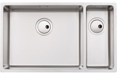 Abode Matrix R15 Large 1.5 Bowl Undermount/Inset Sink (Left or Right-hand Main Bowl) - Stainless Steel