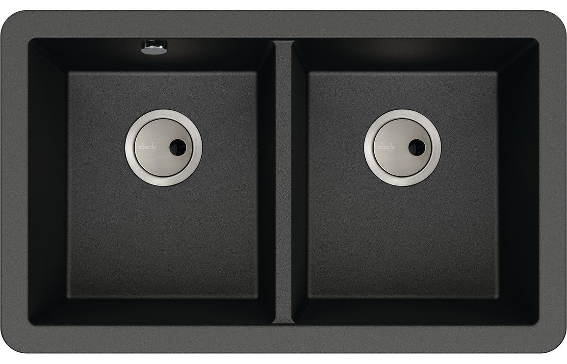 Abode Matrix Sq GR15 Double Bowl Granite Inset/Undermount Sink