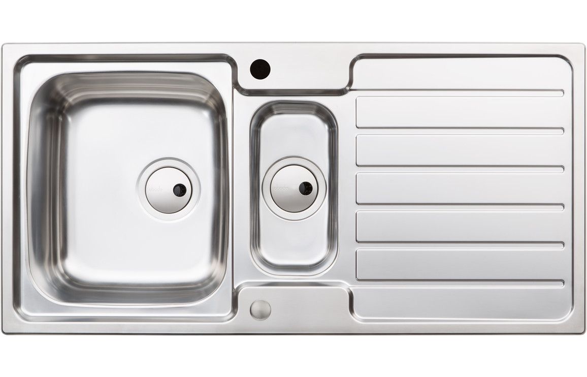 Abode Neron 1.5 Bowl &amp; Drainer Inset Sink - St/Steel
