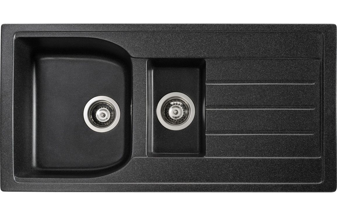 Abode Oriel 1.5 Bowl &amp; Drainer Granite Inset Sink
