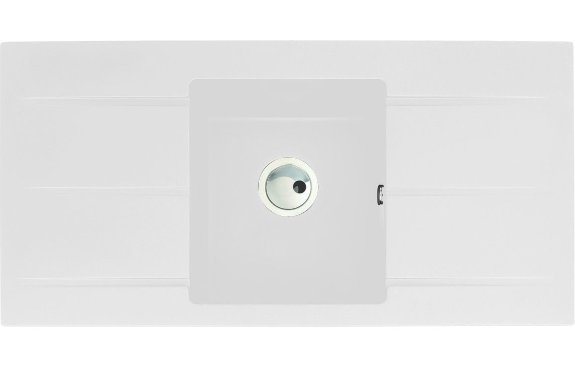 Abode Zero Single Bowl &amp; Double Drainer Granite Inset Sink