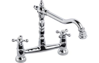 Abode Melford Bridge Mixer Tap, Please Select a Finish:: Chrome