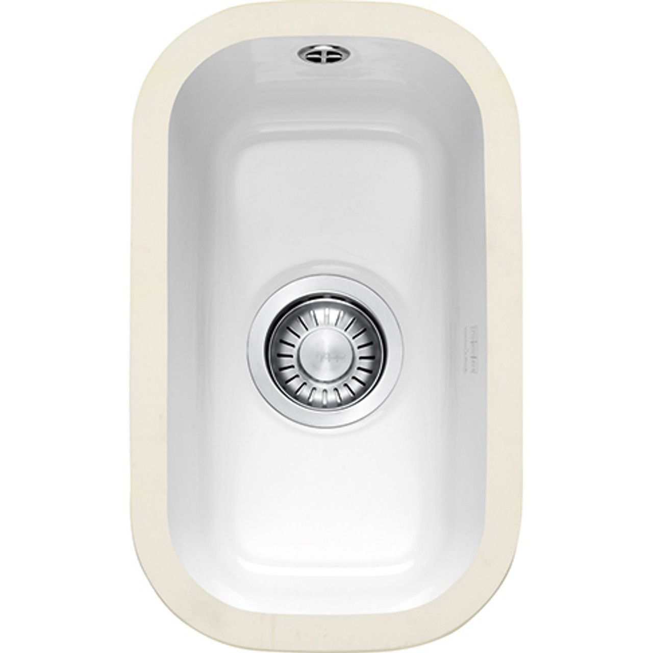 Franke Villeroy &amp; Boch Undermount Half Bowl Ceramic Sink - White