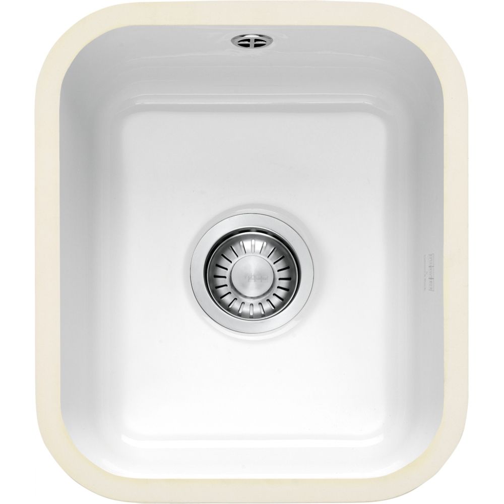 Franke Villeroy &amp; Boch Undermount Single Bowl Ceramic Sink - White (500mm cab)