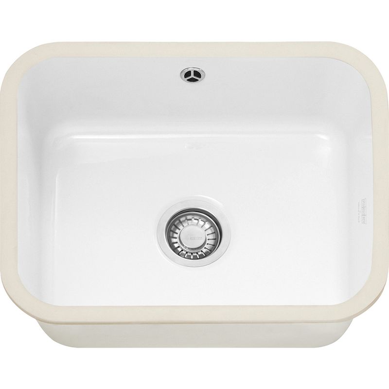 Franke Villeroy & Boch Undermount Single Bowl Ceramic Sink - White (600mm cab)