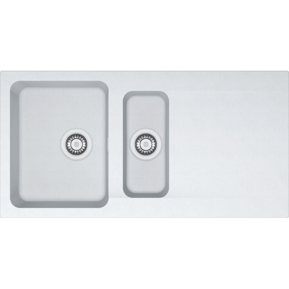 Franke Orion 1.5 Bowl Tectonite Sink with Drainer, Please Select a Colour:: Polar White