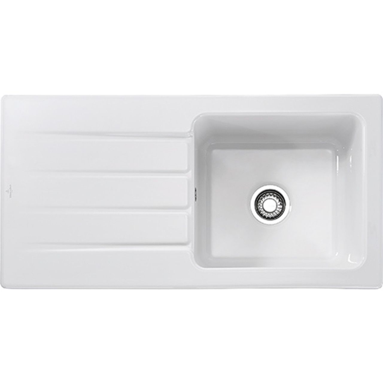 Franke Arcana Single Bowl Ceramic Sink with Drainer - White