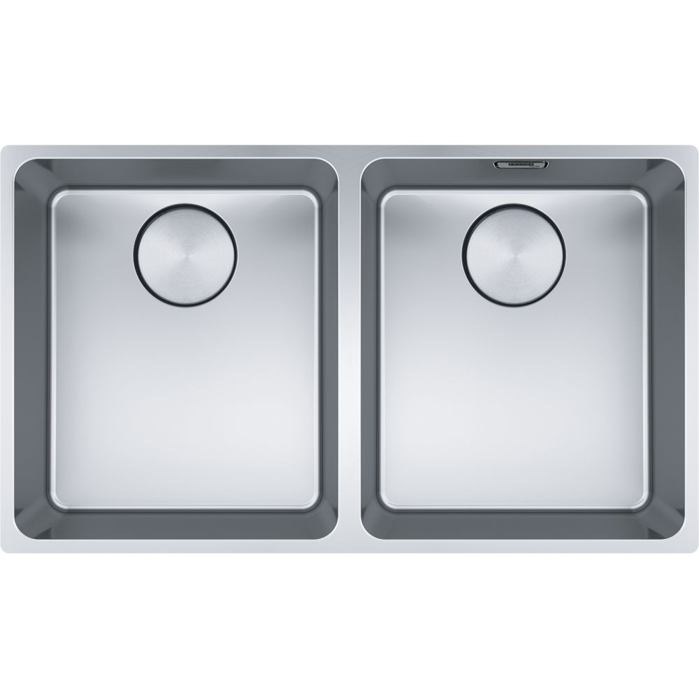 Franke Mythos Double Bowl Undermount Sink - Stainless Steel
