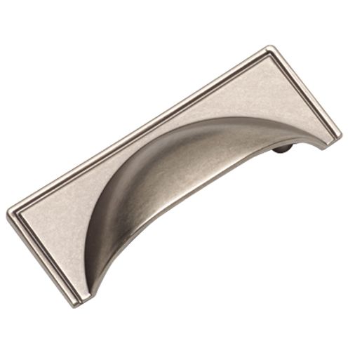 Cup Handle with Backplate, Please Select a Finish:: Pewter, Please Select a Handle Length:: 97mm