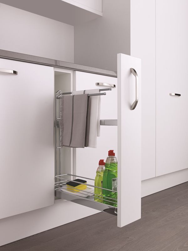 Classic base unit towel pull-out, 150mm wide