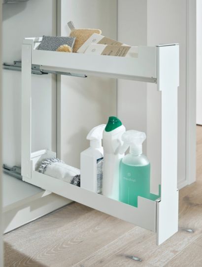 Pinello internal base pull-out with shelves in white