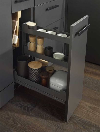 Pinello base pull-out with board holder in anthracite Pinello base pull-out with board holder in anthracite