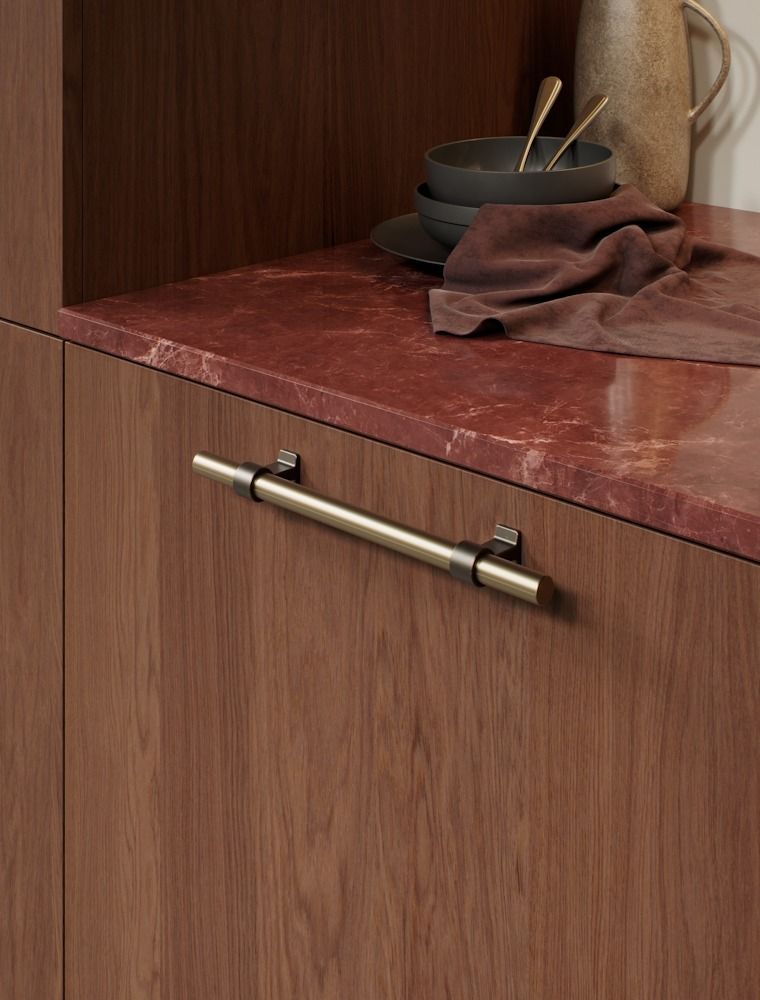 Bond Handle - Antique Brown/ Fine Brushed Brass