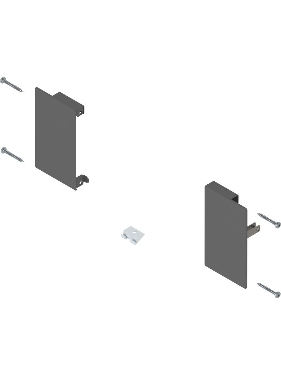 MERIVOBOX Fixing Set for Internal Drawer Fascia - Orion grey matt