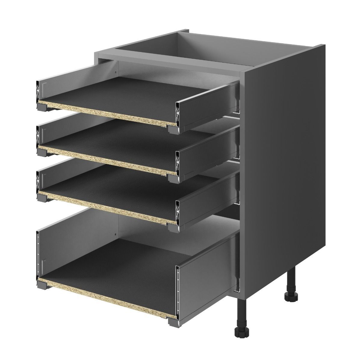 3D LEGRABOX 3 x M Standard &amp; 1 x C Standard Pure - Stainless steel