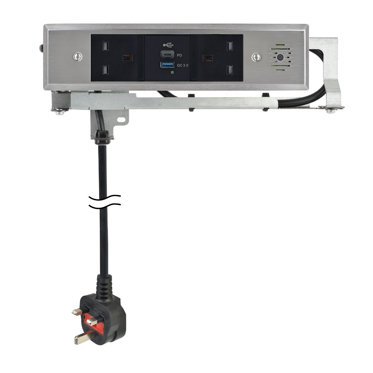 Docking Drawer Trio Outlet - Steel