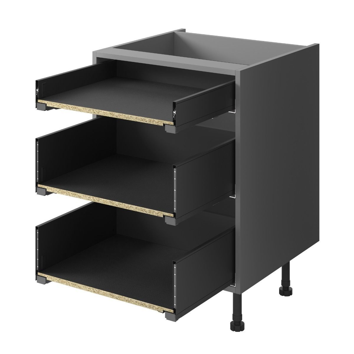 3D LEGRABOX 1 x M Standard &amp; 2 x C Standard Pure - Carbon black matt