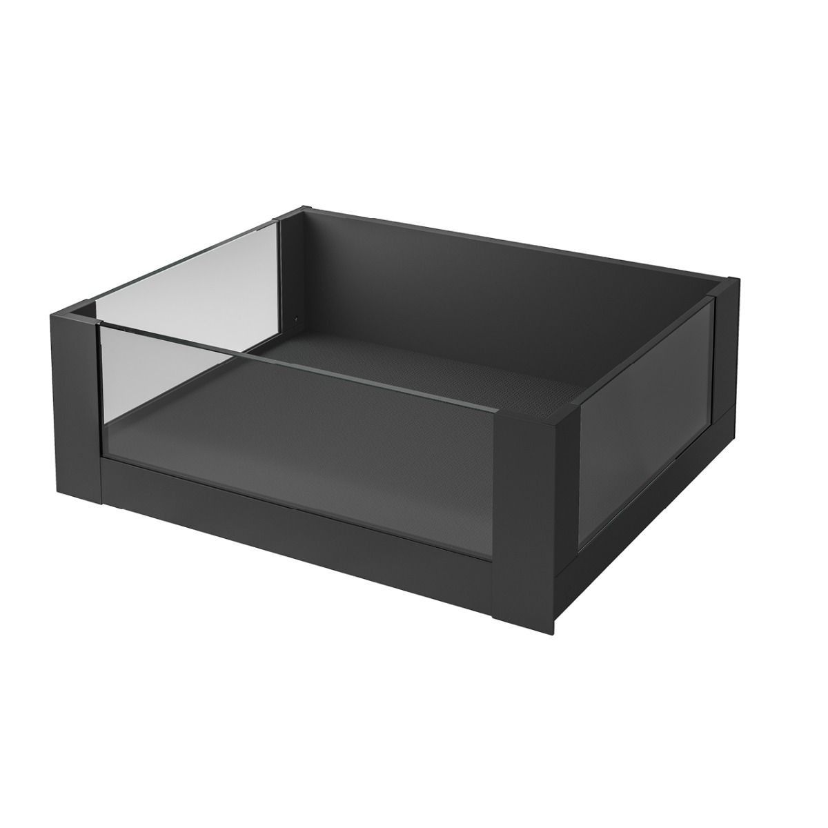 3D LEGRABOX Free C Height (177mm) Internal Clear Glass - Carbon black matt