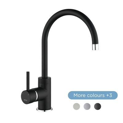 T080 Courbe Curved Spout Chrome - Cristalite Nero (black) T080 Courbe Curved Spout Chrome - Cristalite Nero (black)