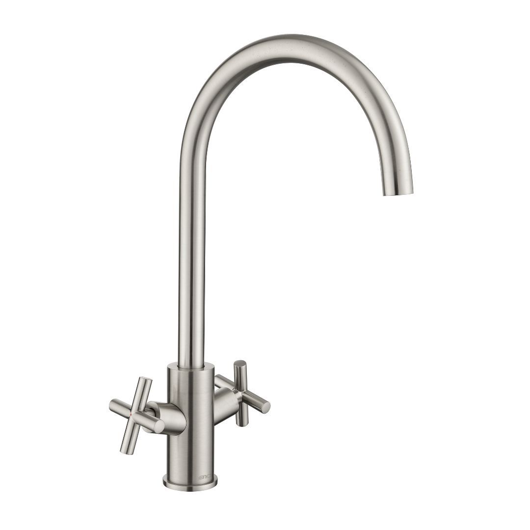 T218 Curvato Cross Brushed Steel