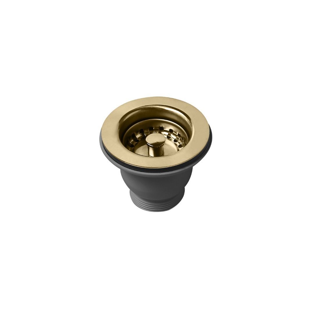 Basket Strainer Waste for Belfast Sink Gold Brass