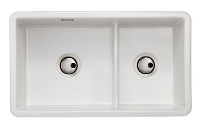 Abode Sandon 1.75B Ceramic Undermount/Inset Sink - White Abode Sandon 1.75B Ceramic Undermount/Inset Sink - White