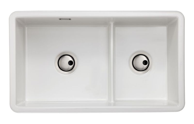 Abode Sandon 1.75B Ceramic Undermount/Inset Sink - White Abode Sandon 1.75B Ceramic Undermount/Inset Sink - White