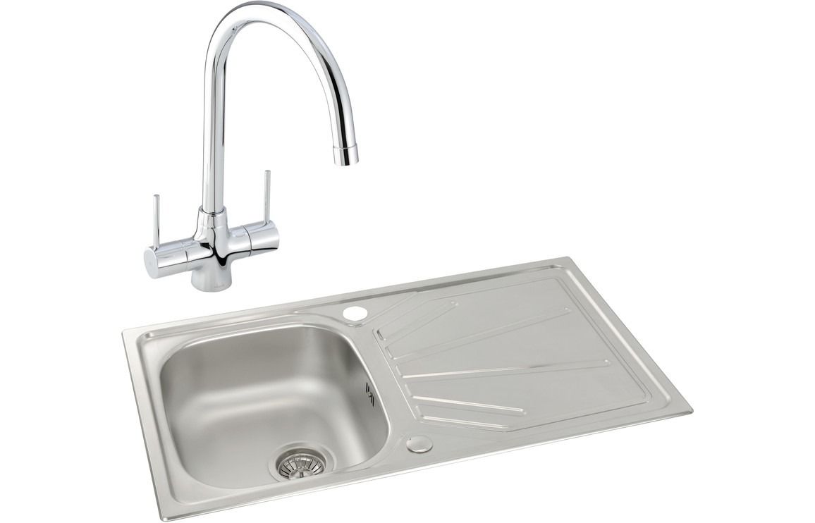 Abode Trydent 1B Inset St/Steel Sink &amp; Nexa Tap Pack