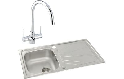 Abode Trydent 1B Inset St/Steel Sink & Nexa Tap Pack Abode Trydent 1B Inset St/Steel Sink & Nexa Tap Pack