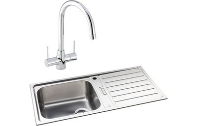 Abode Neron 1B Inset St/Steel Sink &amp; Nexa Tap Pack