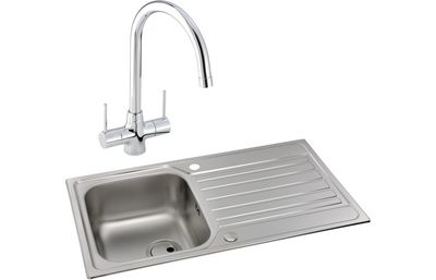 Abode Connekt 1B Inset St/Steel Sink &amp; Nexa Tap Pack