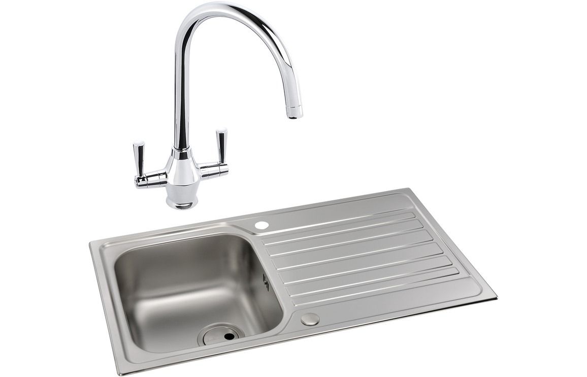 Abode Connekt 1B Inset St/Steel Sink &amp; Astral Tap Pack