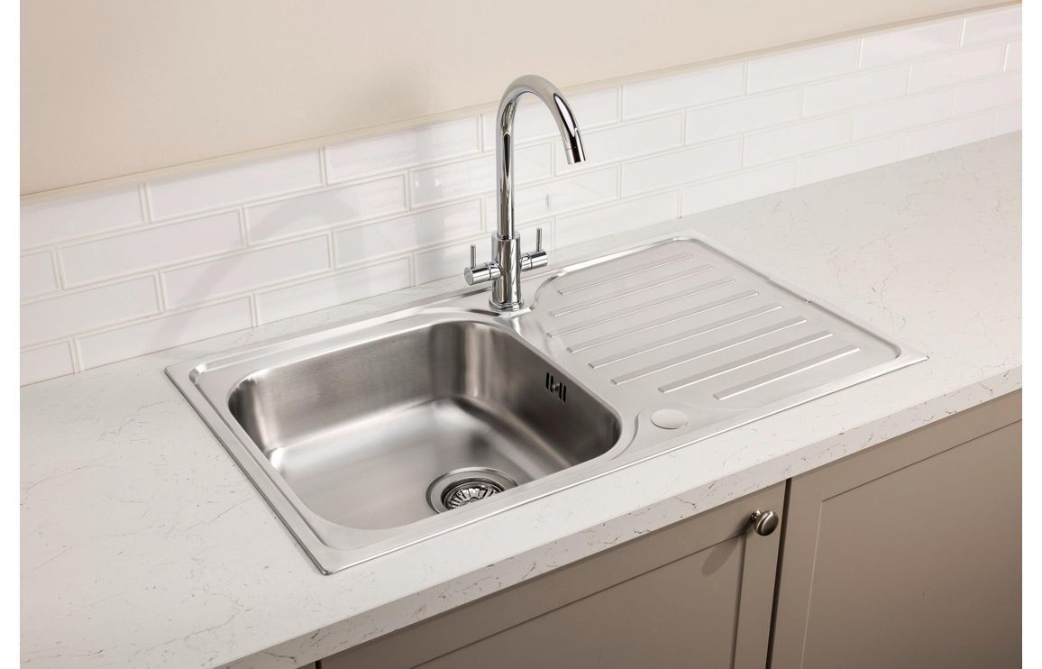 Abode Stria 1B Inset Sink &amp; Marido Tap Pack